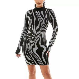 Planet Gold zebra print Sweater Dress